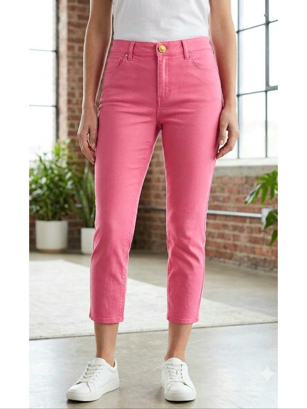 Platinum Chico's Crop Jeans Salmon Size 2.5 (U.S. 14)